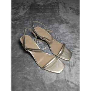 NWT Banana Republic Gold Short Heel Strappy Sandals - Size 10